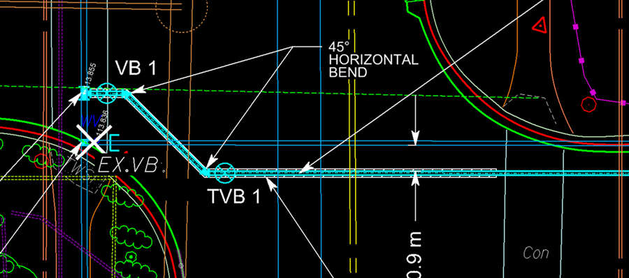 Horizontal bend