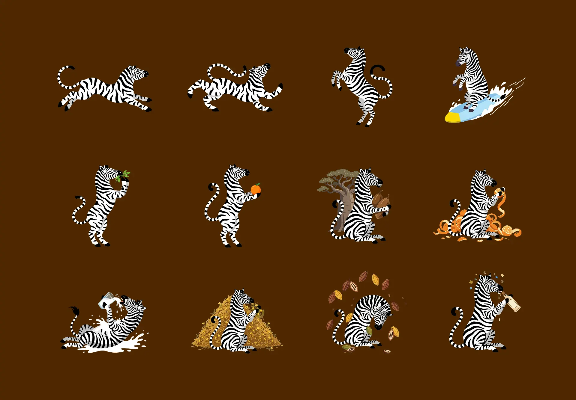 nala zebras emot variations
